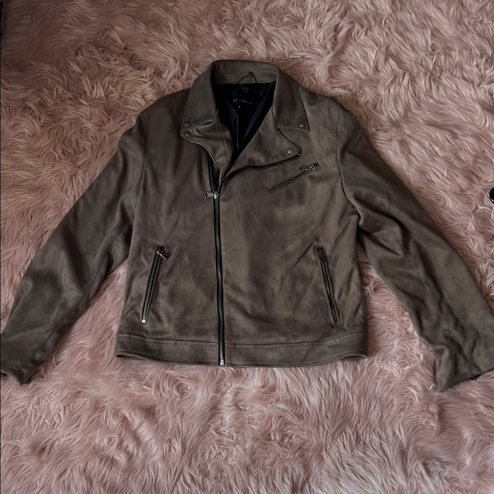Men's Brown Faux Suede Jacket